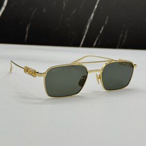 NEW GUCCI SUNGLASSES GOLD UNISEX EYEWEAR GUCCI GG1804S 001